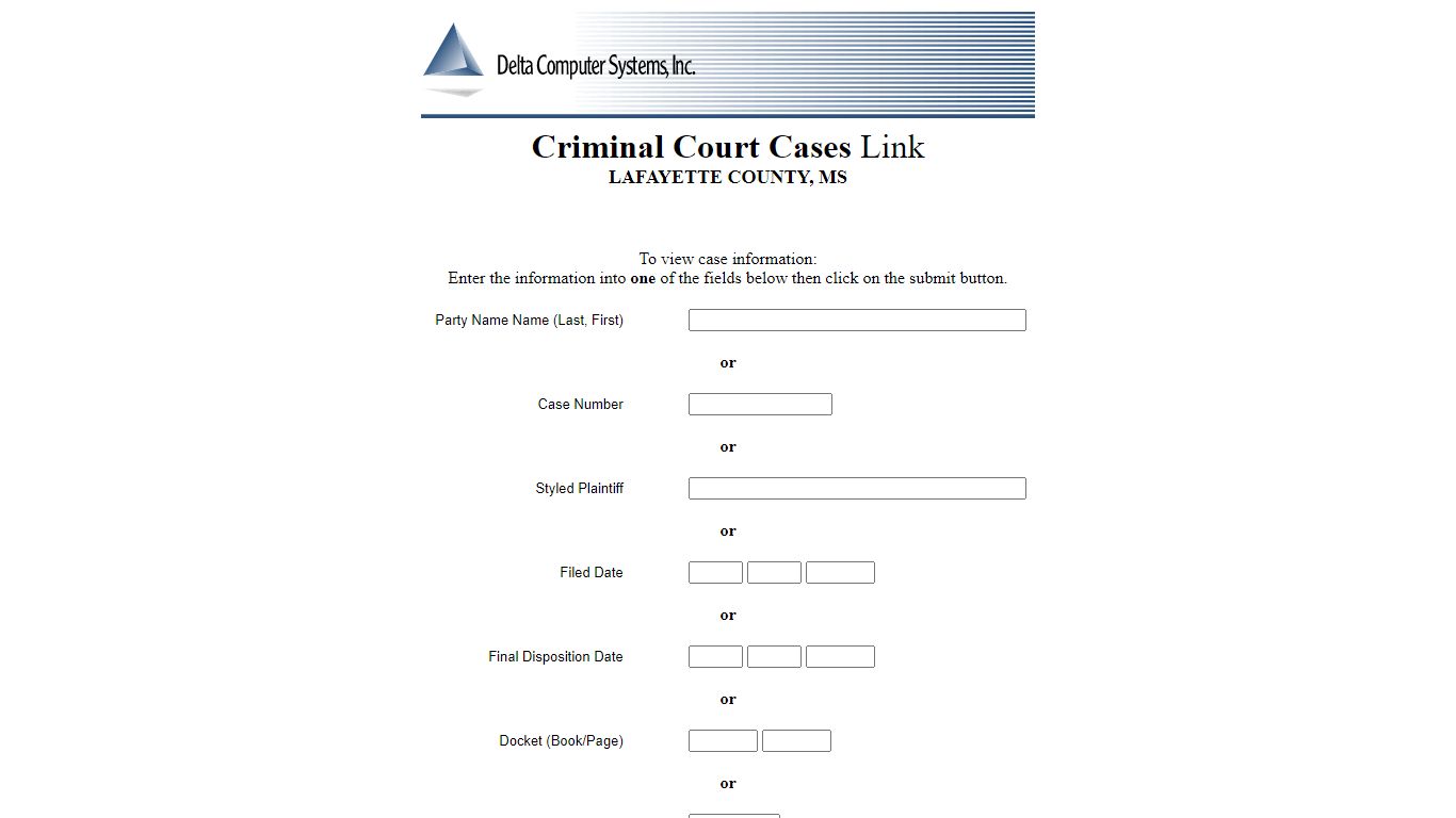 Court Case Search - Delta Computer Systems